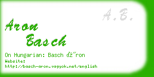 aron basch business card
